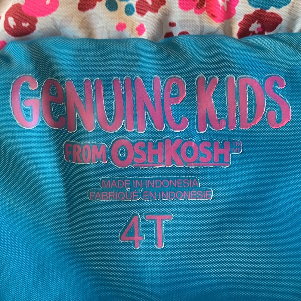 Genuine kids from Oshkosh 4T girls Floral Puffer Vest - Picture 3 of 6